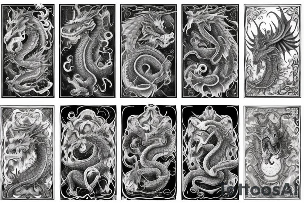 Dragon Vivid Elaborate Intricate Stoic Regal Imperial tattoo idea