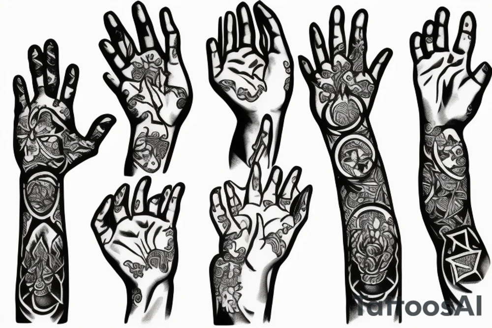 praying hands tattoo idea
