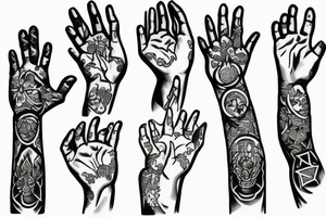 praying hands tattoo idea