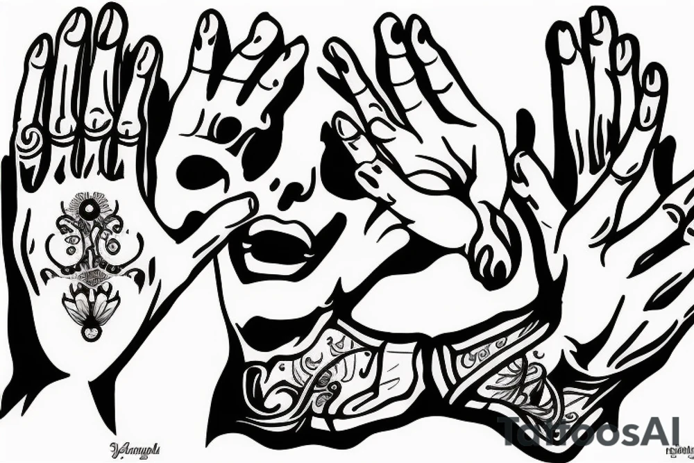 praying hands tattoo idea