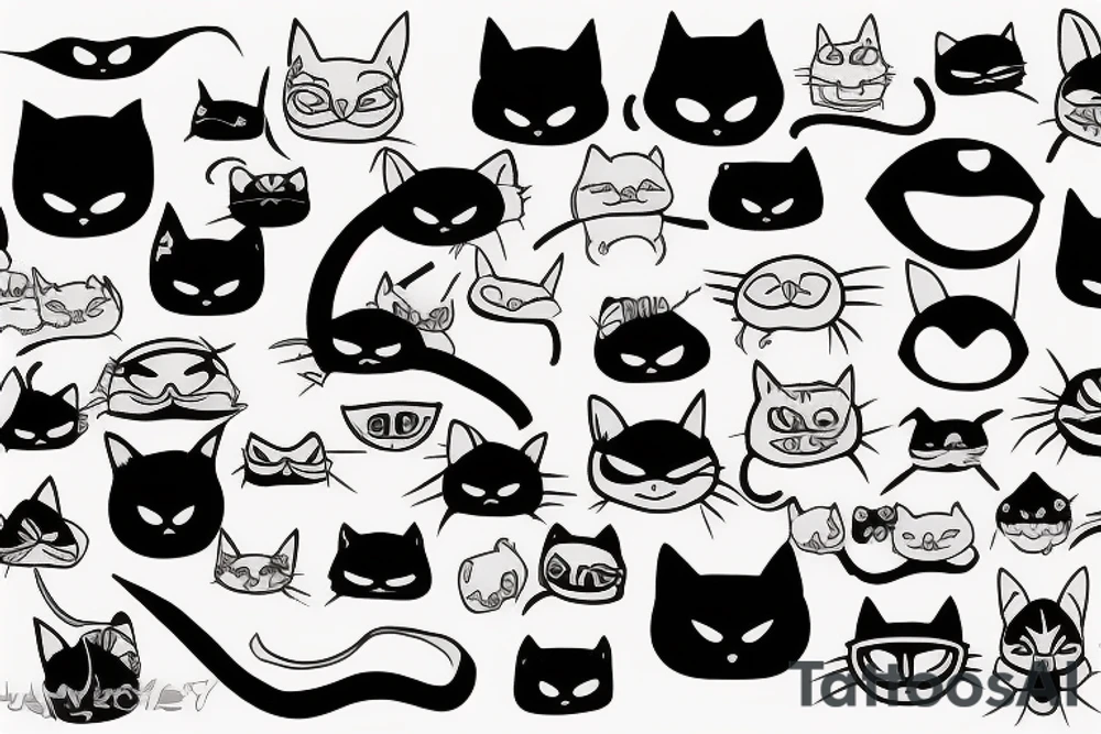 One-eyed ninja cat tattoo idea