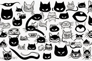 One-eyed ninja cat tattoo idea