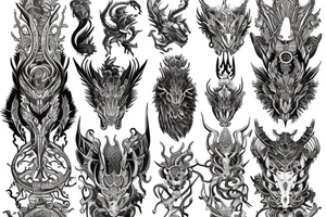 Dragon Vivid Elaborate Intricate Stoic Regal Imperial tattoo idea