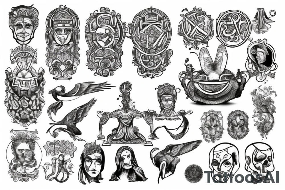 symbols of stoicism tattoo idea