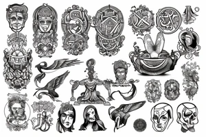 symbols of stoicism tattoo idea
