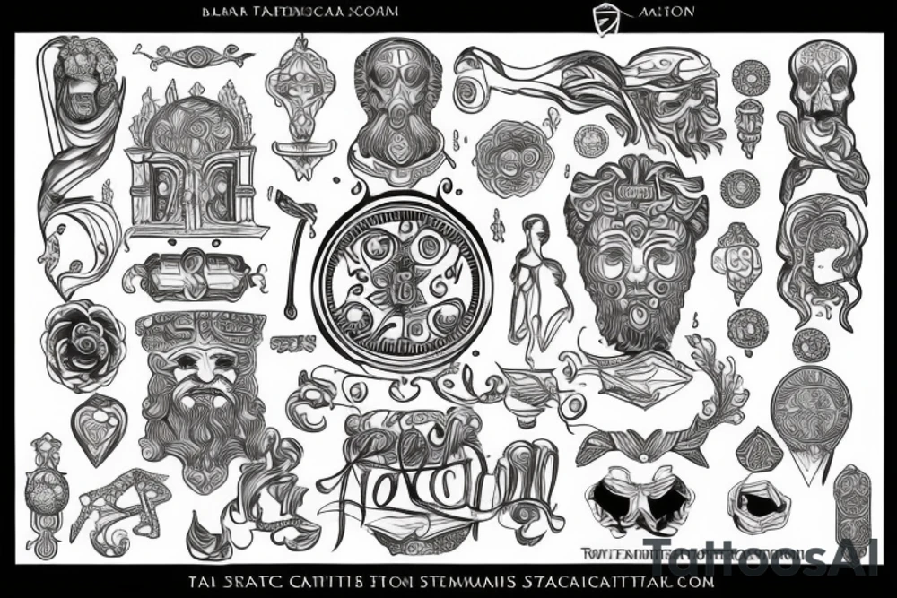 symbols of stoicism tattoo idea