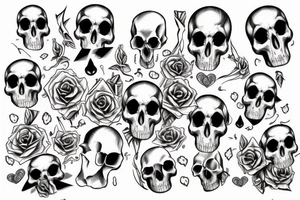an hourglass with the top half of a skull on top tattoo idea