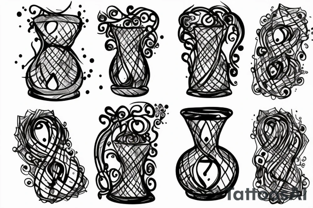 an hourglass tattoo idea