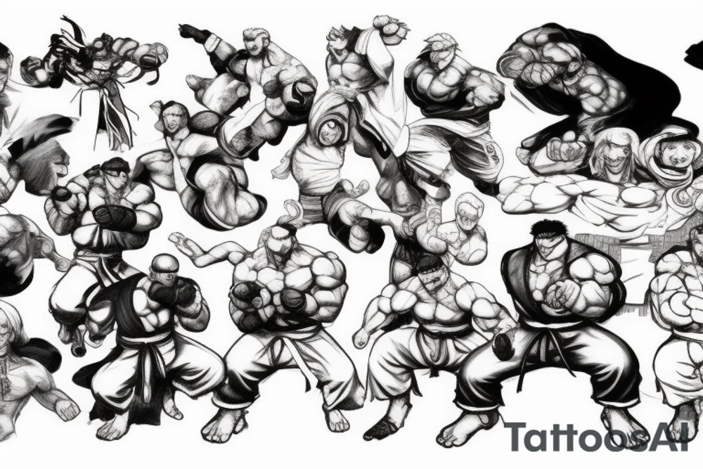 street fighter video game tattoo idea