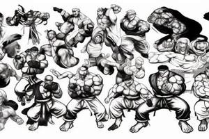 street fighter video game tattoo idea