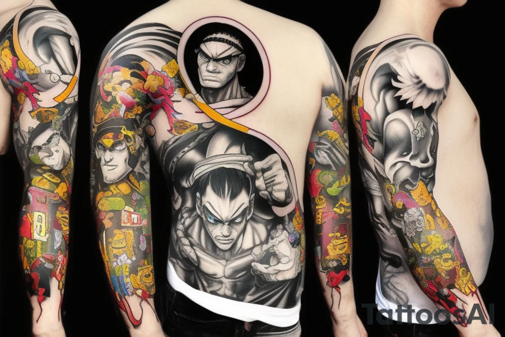 street fighter video game tattoo idea
