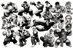 street fighter video game tattoo idea