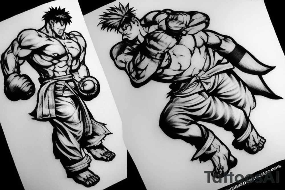 street fighter video game tattoo idea