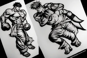 street fighter video game tattoo idea