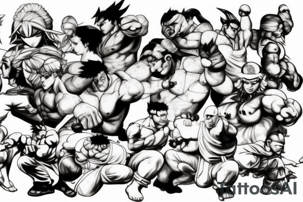 street fighter video game tattoo idea