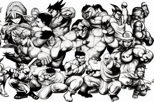 street fighter video game tattoo idea