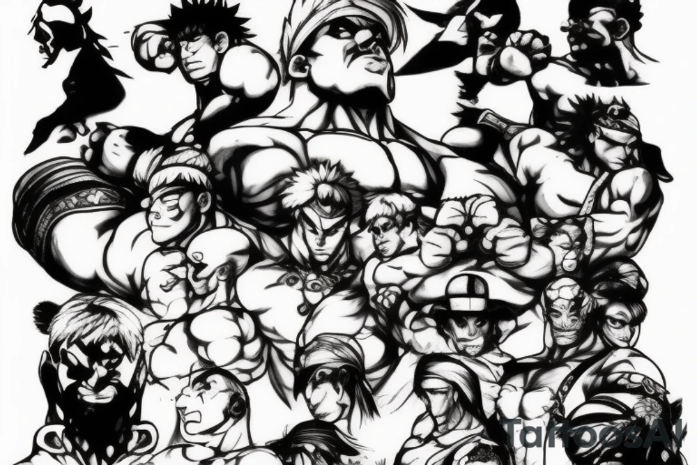 street fighter video game tattoo idea