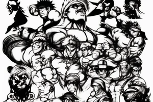 street fighter video game tattoo idea