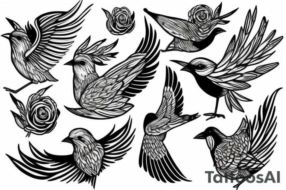 Greek mythology bird tattoo idea