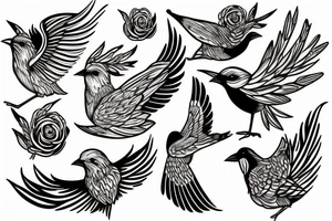 Greek mythology bird tattoo idea