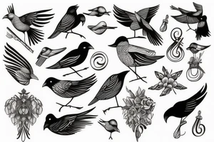 Greek mythology bird tattoo idea