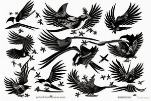 Samurai bird tattoo tattoo idea