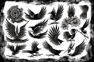 Samurai bird tattoo tattoo idea