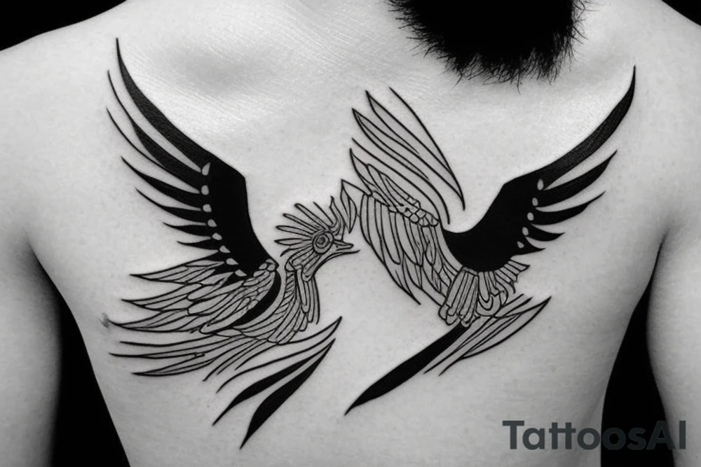 Samurai bird tattoo tattoo idea