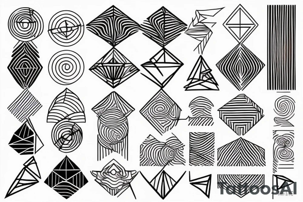 geometric lines tattoo idea