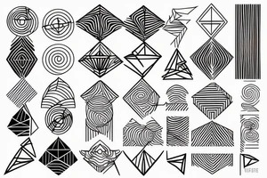 geometric lines tattoo idea