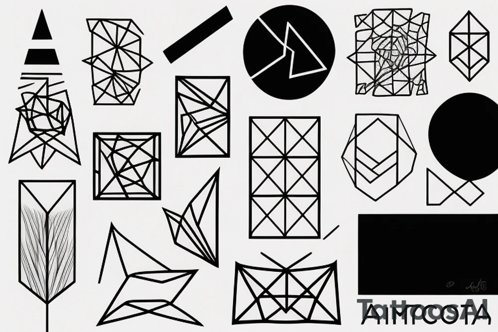 geometric lines tattoo idea