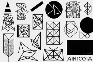 geometric lines tattoo idea