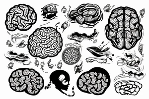 brain submerged in water tattoo idea