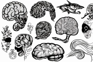 brain submerged in water tattoo idea
