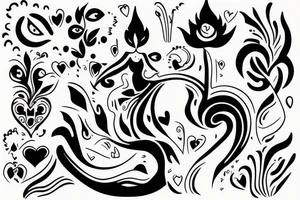 Woman changing growth love hardship tattoo idea