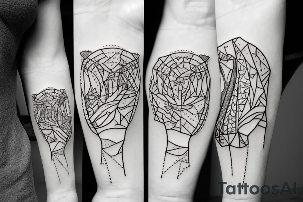 Glas zerbrochen tattoo idea