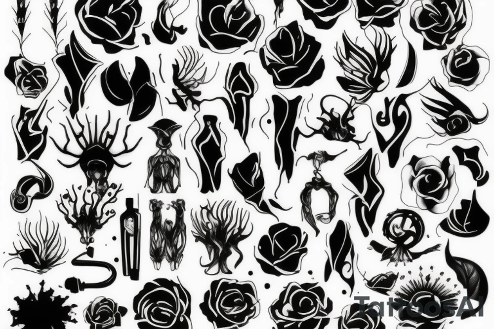 Glas zerbrochen tattoo idea