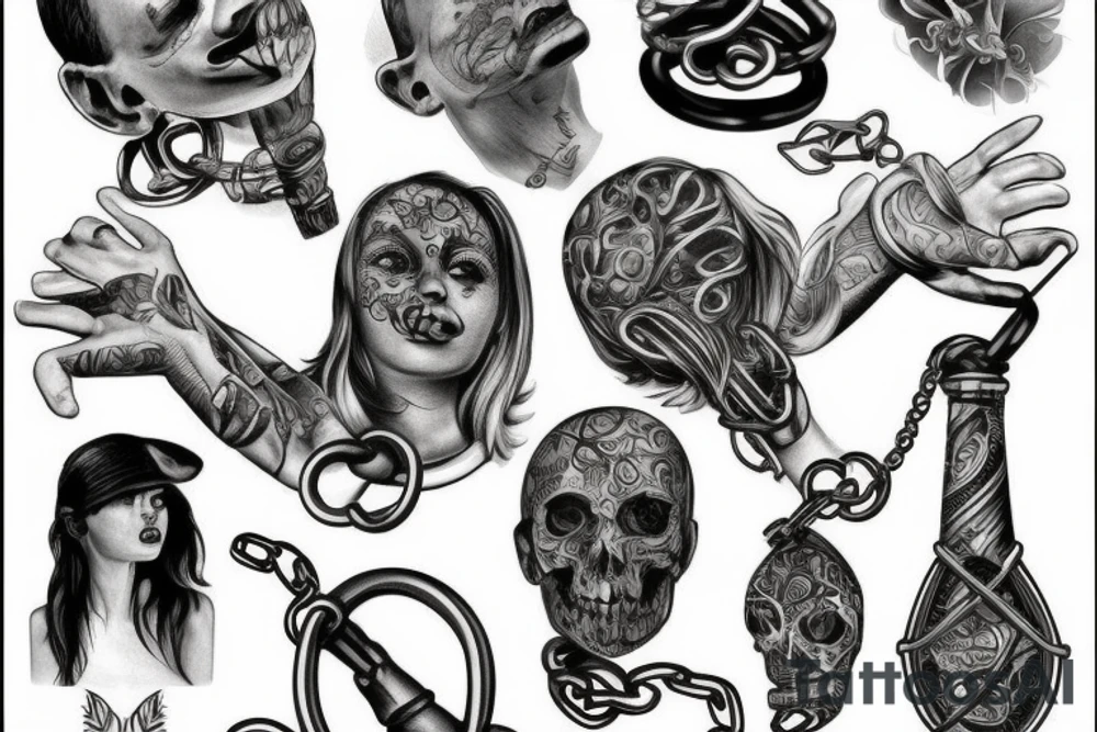 Broken shackles tattoo idea