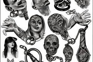 Broken shackles tattoo idea
