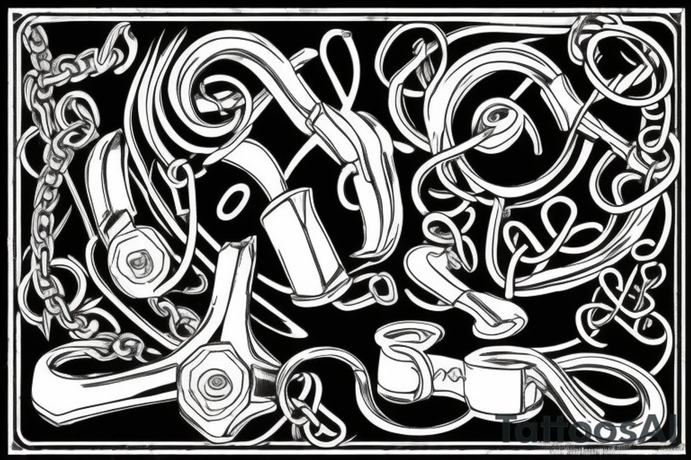 Broken shackles tattoo idea