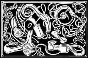 Broken shackles tattoo idea