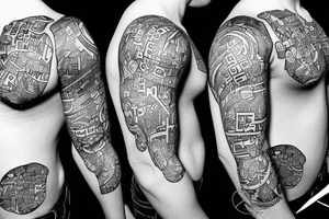 Black power tattoo idea