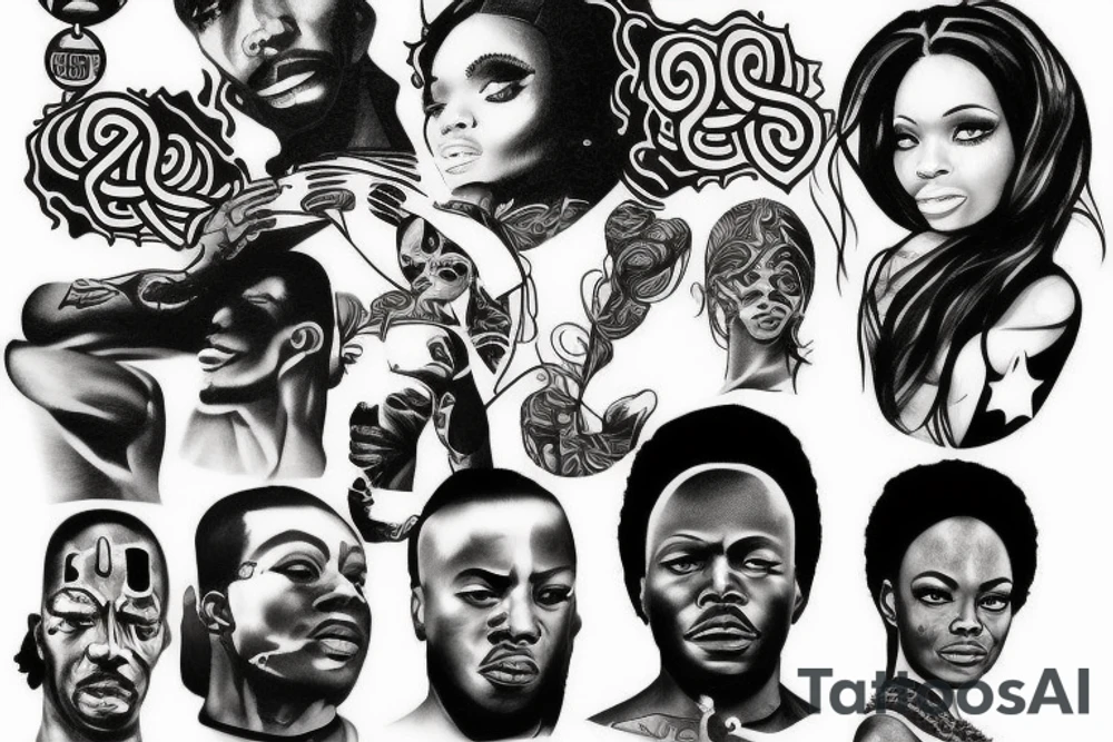 Black power tattoo idea