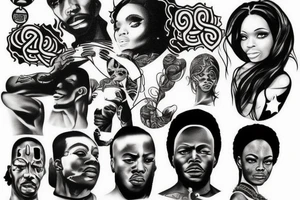 Black power tattoo idea