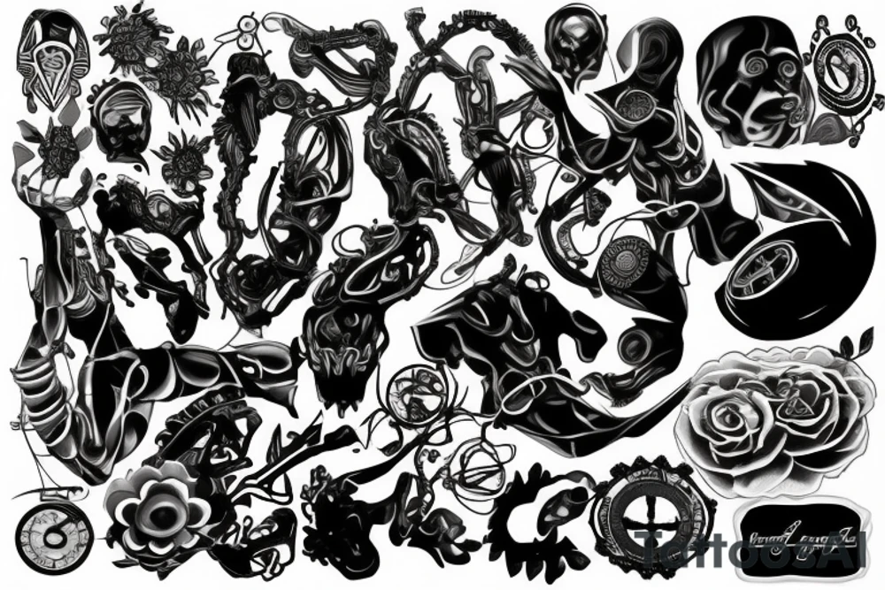 Black power tattoo idea