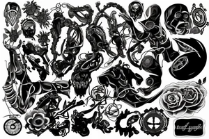 Black power tattoo idea