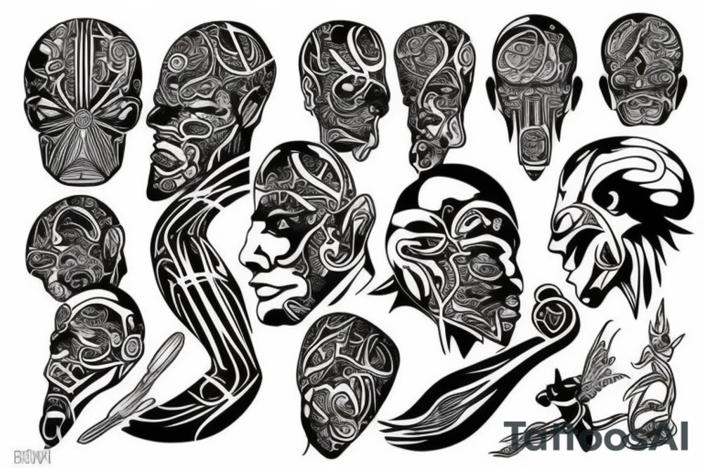 Black power tattoo idea