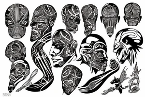 Black power tattoo idea