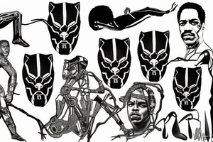 Huey p newton black panther party tattoo idea