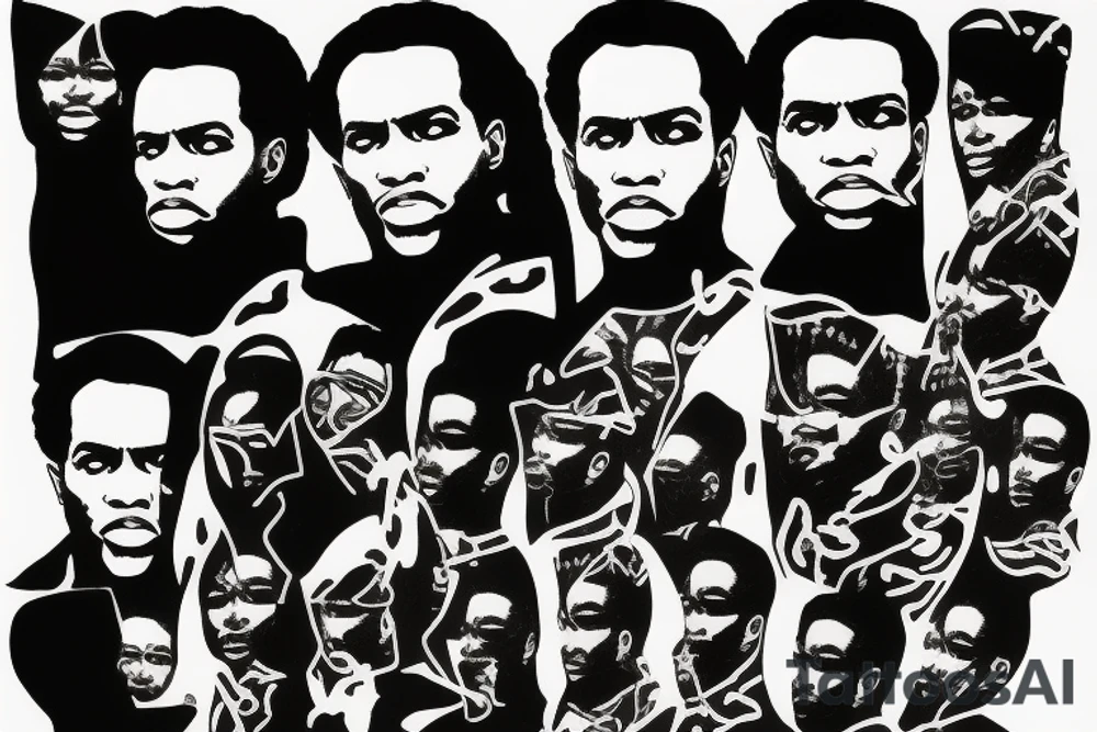 Huey p newton black panther party tattoo idea